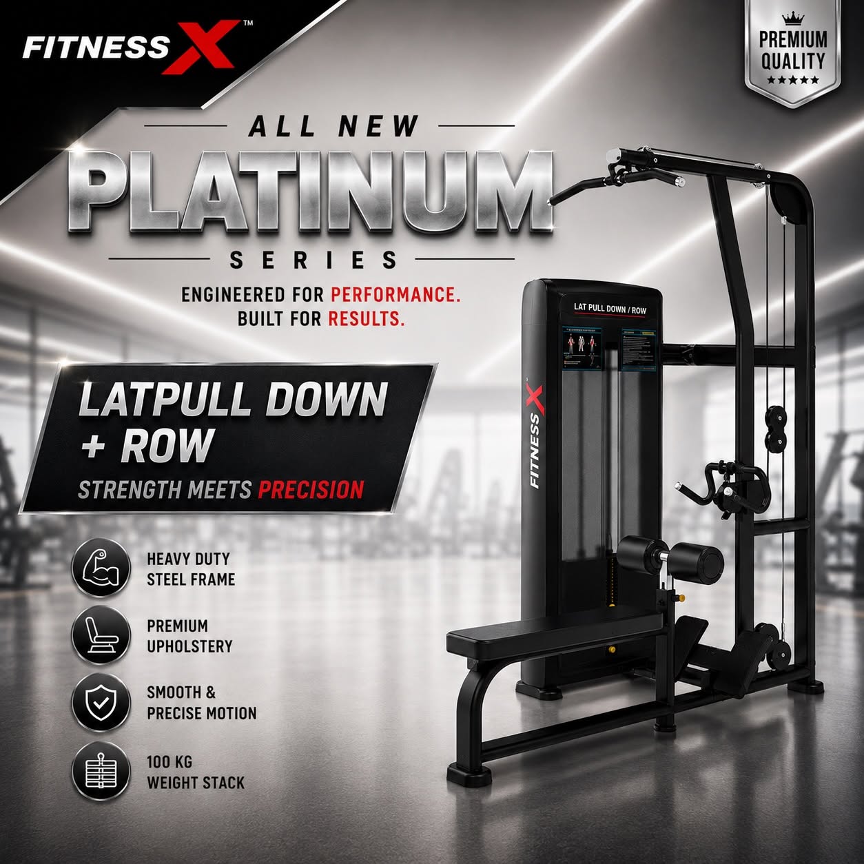 Lat Pull Down + Row